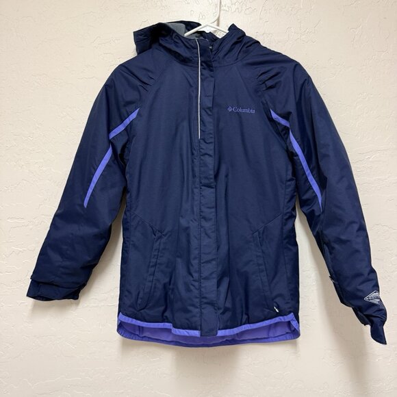 Columbia Jacket Youth Large 14/16 Navy Insulated Ski Omni Heat Alpine Action II - Picture 12 of 12